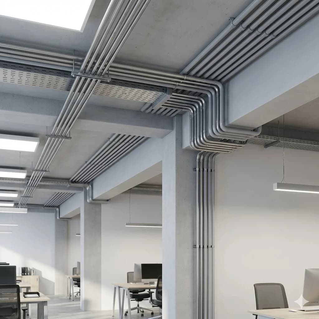 Instalación eléctrica comercial con tubería conduit en Tepic